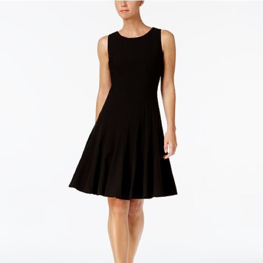 Calvin Klein Pleated A-Line Dress